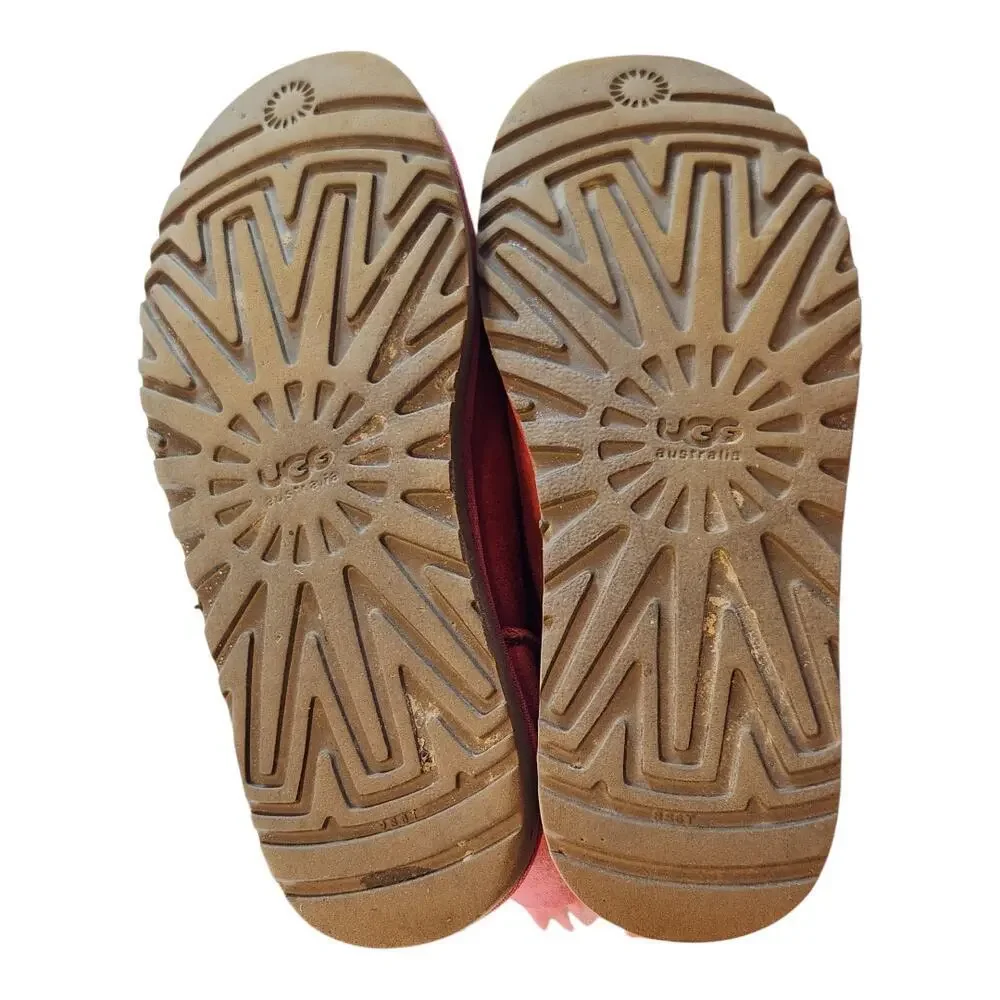 Ugg Australia Bailey button mini low boots pink 3352‎ sz 7 women